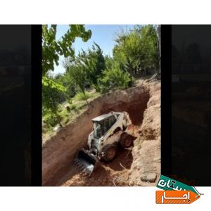 بابکت کندن استخر کل کرج خاور حمل نخاله بیل لودر