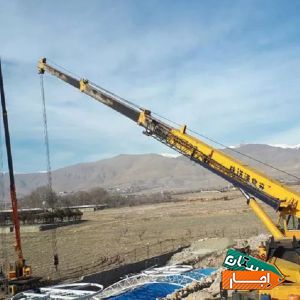 اجاره جرثقیل کفی دکل دار سبد دار با قیمت مناسب