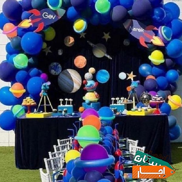 بادکنک آرایی گل آرایی واجاره میز استوانه بک گراند