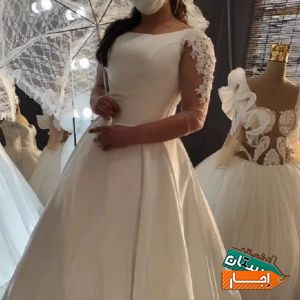 اجاره لباس عروس ساتن ساده با بهترین قیمت