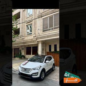 اجاره ماشین عروس سانتافه نیو همراه با راننده