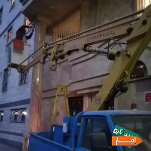 اجاره بالابر جرثقیل سبد دار نیسانی لجور با شرایط معتبر